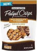 Pretzel Crisps Milk Chocolate & Caramel Drizzlers - 5.5 oz Bag of Sweet & Salty Thin Pretzels