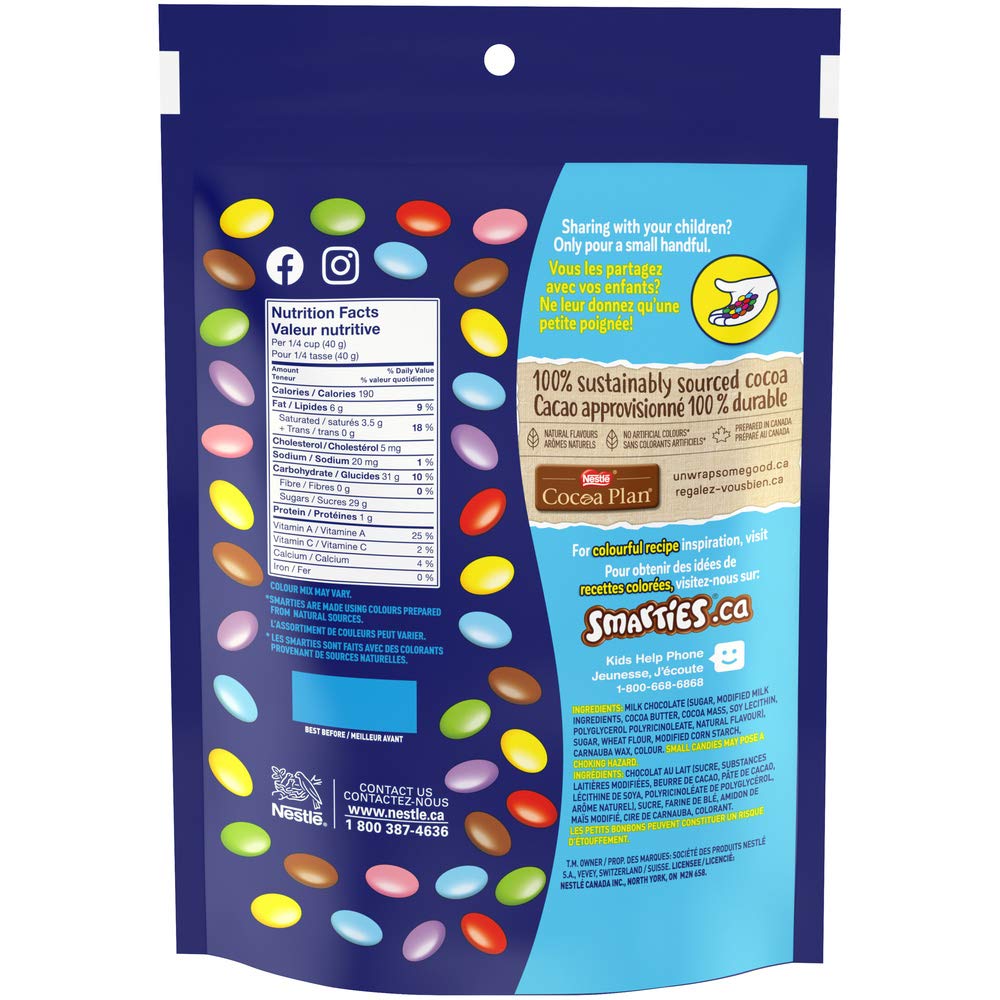 Nestle Smarties Bulk Bag – 2.2 lbs (1kg) of Classic Chocolate Candy Coated Goodness