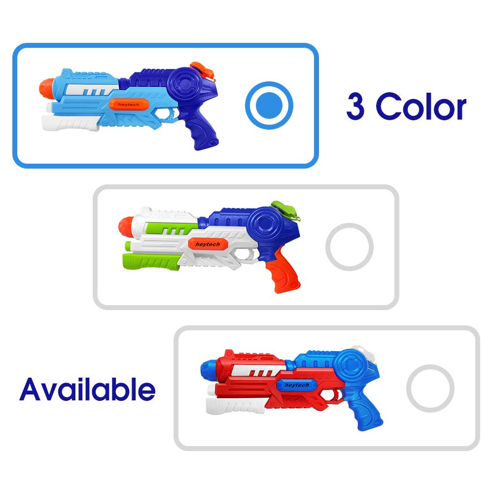 Heytech Super Water Guns (2 Pack) | 1200cc High-Capacity | 32ft Long-Range Soakers