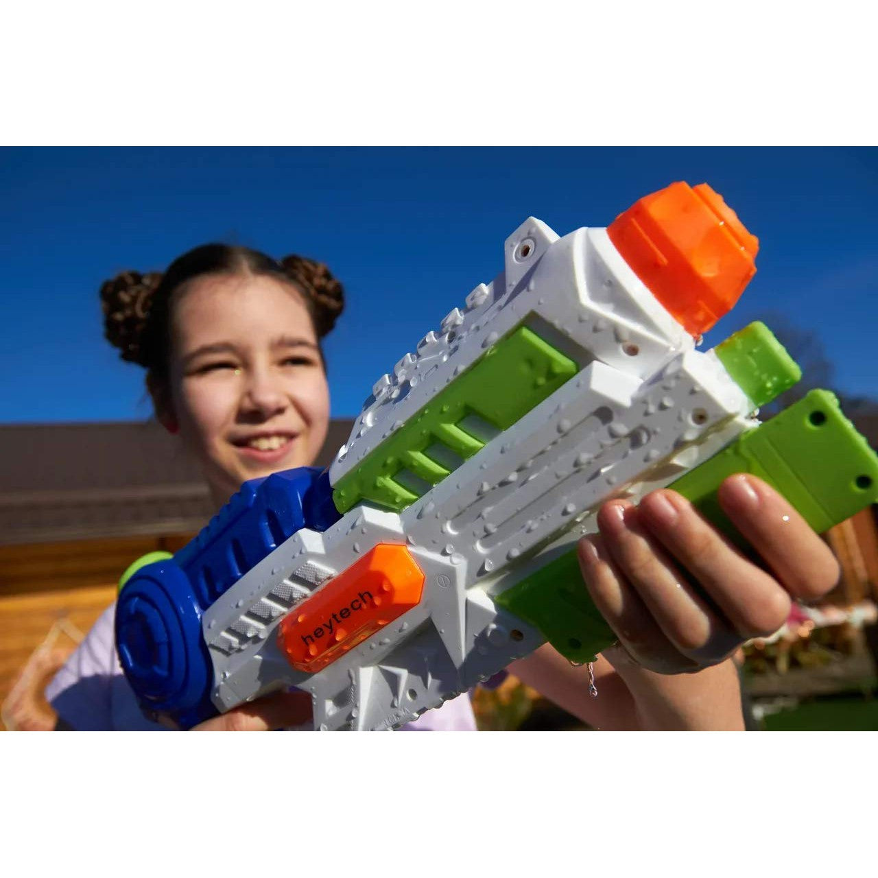 Heytech Super Water Gun 2-Pack (Green) | 1200cc High Capacity Blasters | 32ft Long Range Soakers