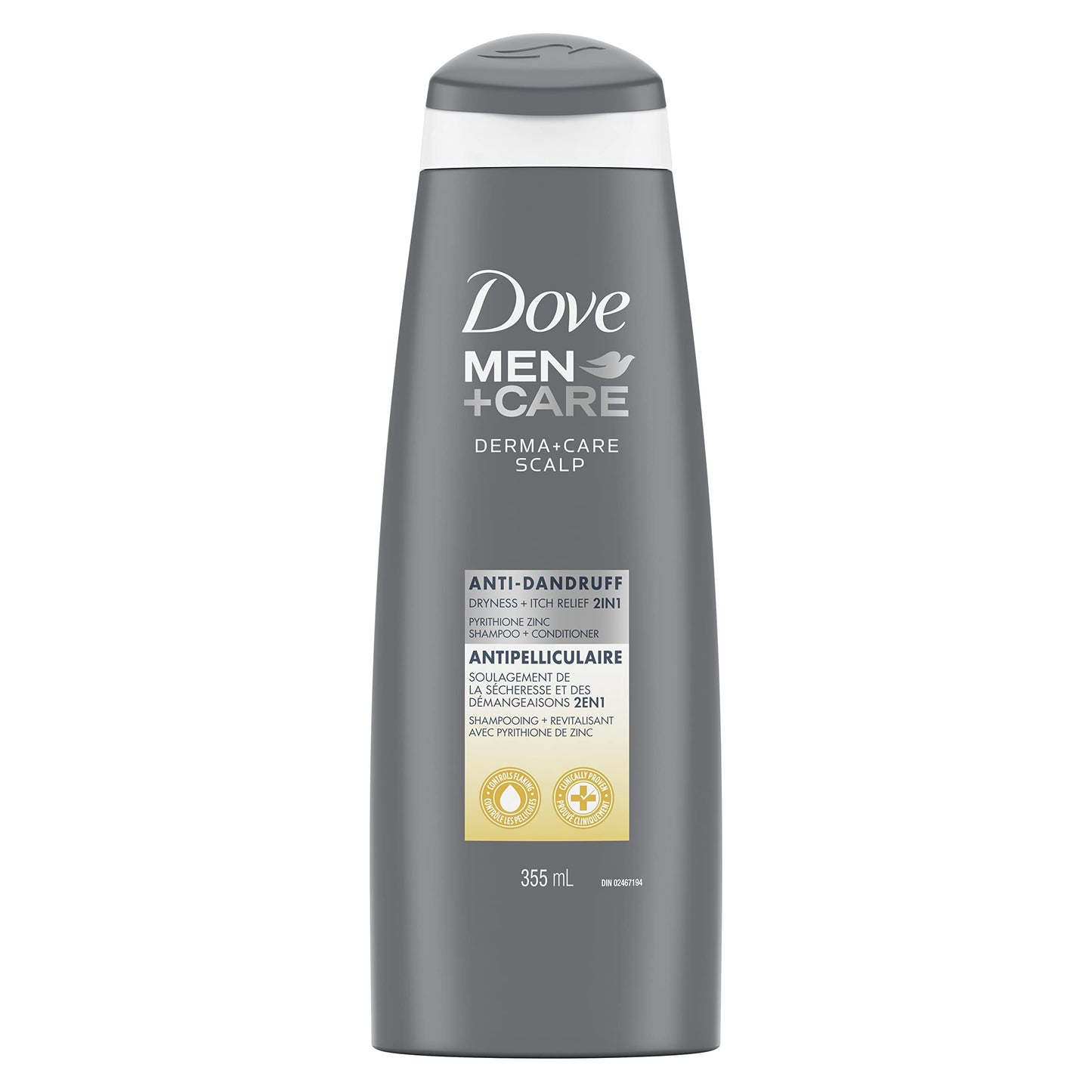 Dove Men + Care Derma+Care Scalp 2in1 Shampoo & Conditioner - 355 ml