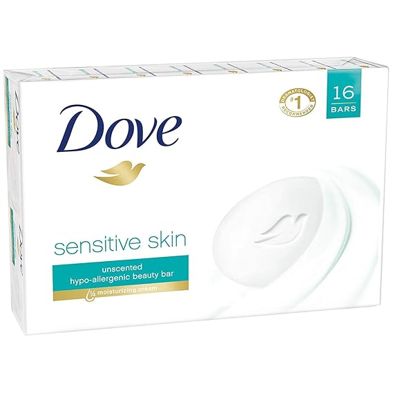Dove Sensitive Skin Beauty Bar (16-Pack, 4 oz each)