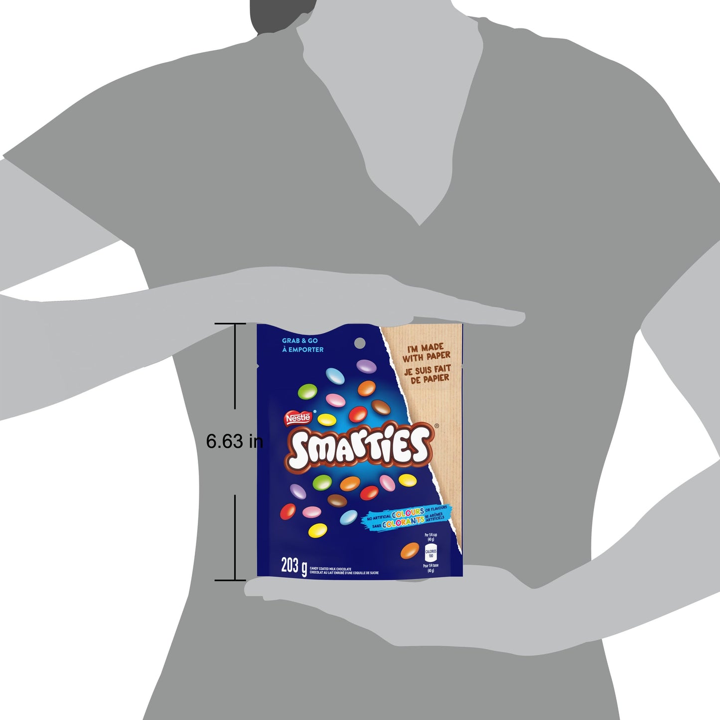 Smarties Candy-Coated Milk Chocolate - The Original International Favorite (7.16 oz Canister)