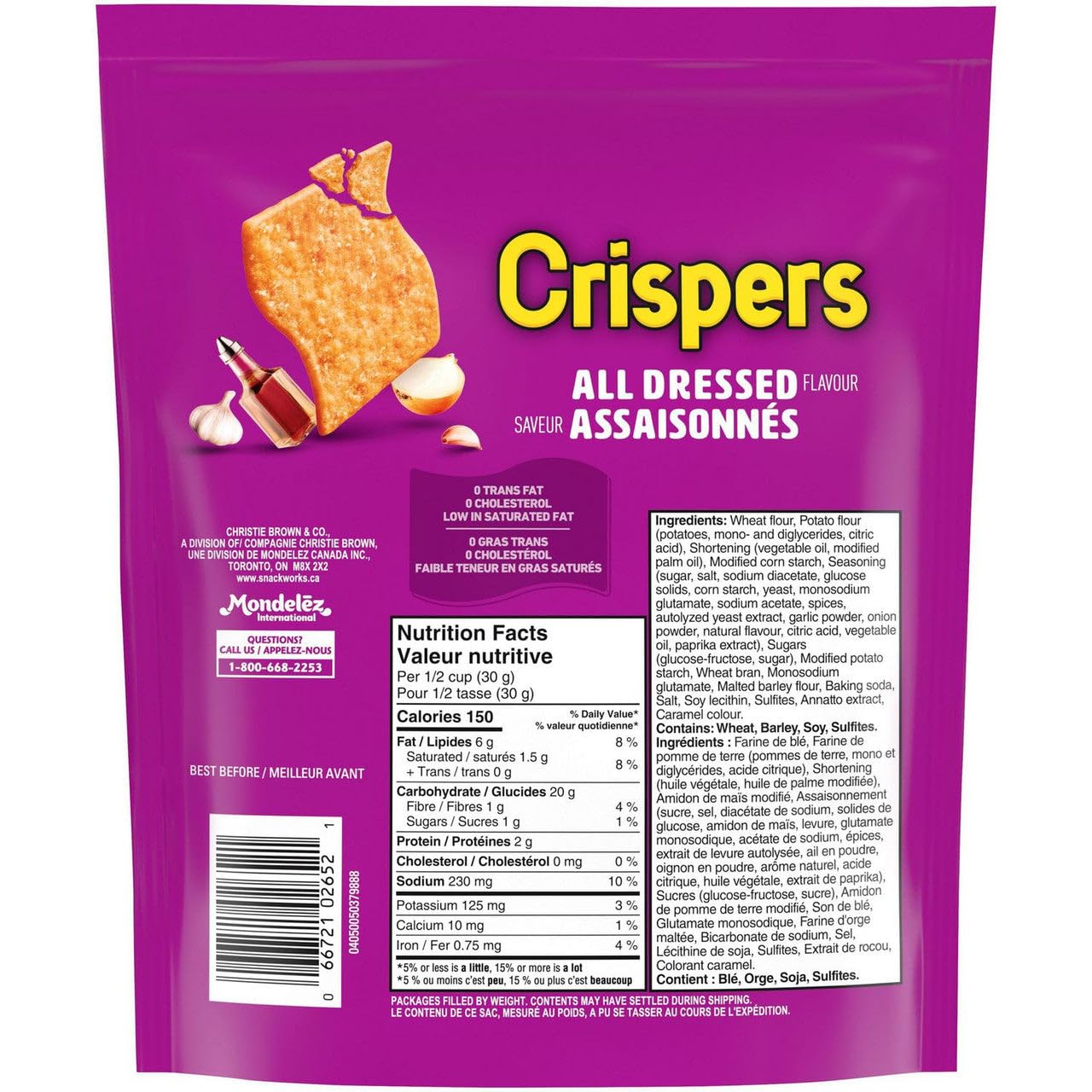 Christie Crispers, All Dressed Crackers, 145g