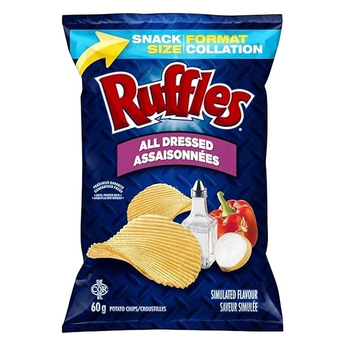 Ruffles All Dressed Ridged Chips - 4 Pack (60g)