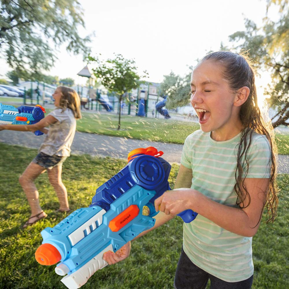 Heytech Super Water Guns (2 Pack) | 1200cc High-Capacity | 32ft Long-Range Soakers