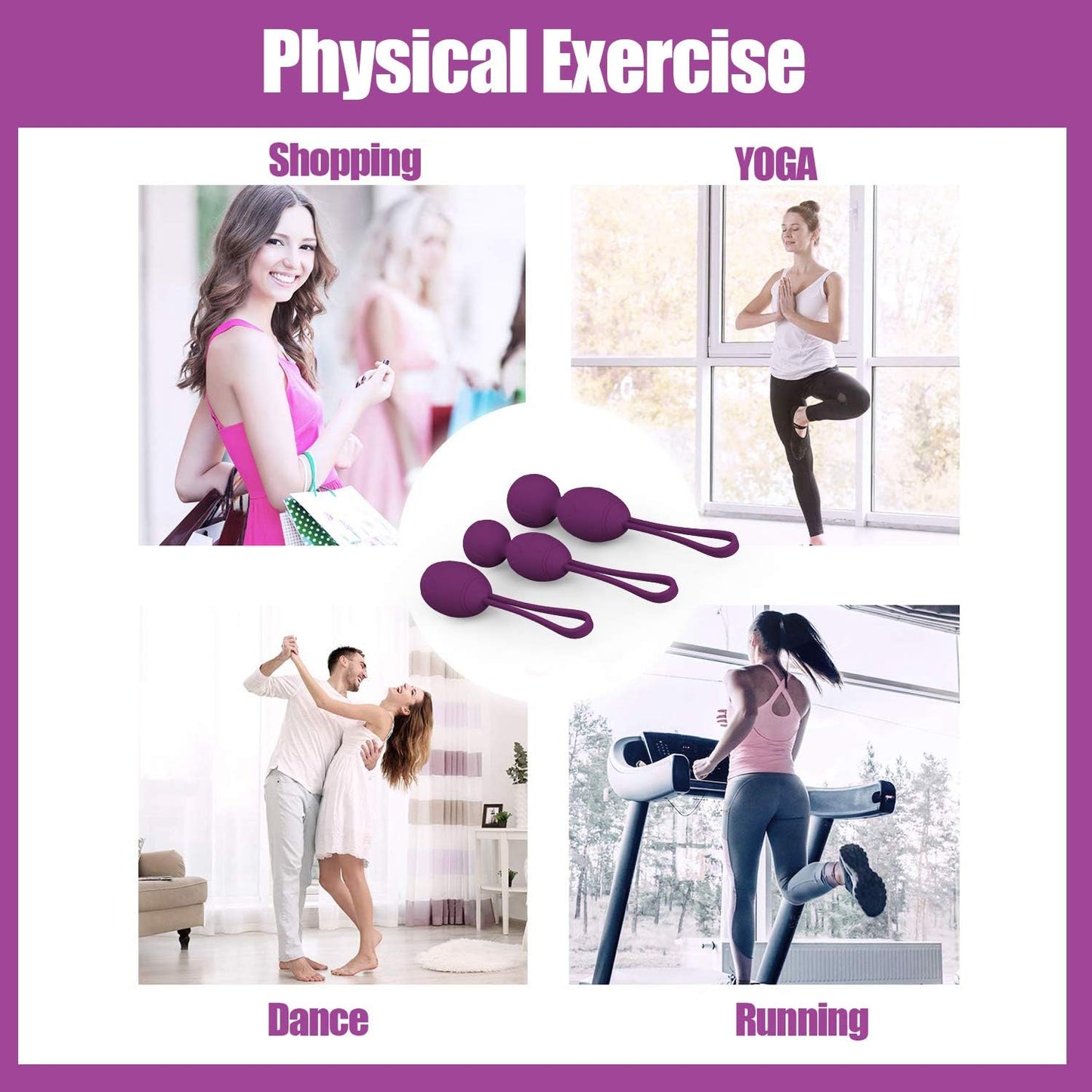 Reclaim Your Confidence: Premium Kegel Exercise Balls for Women – (3-Stage Set, Pink)