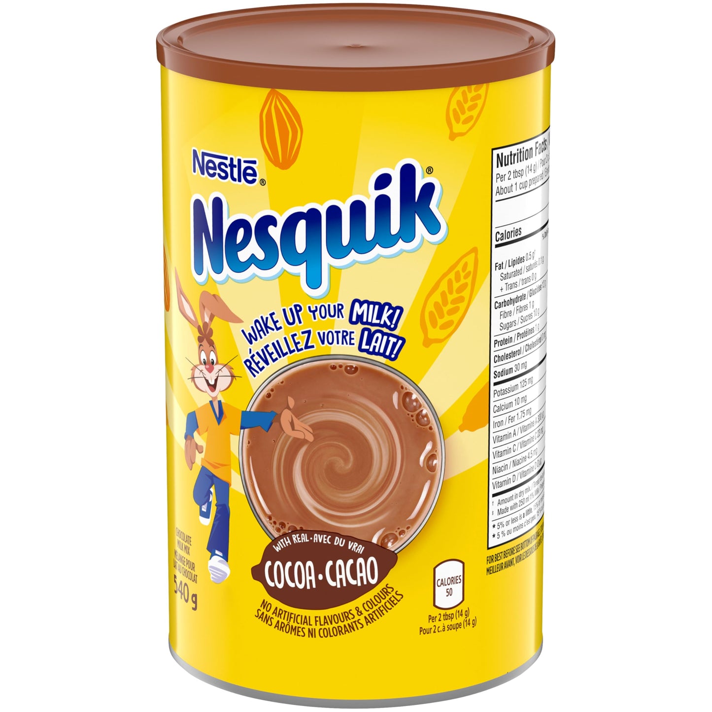 Nesquik Less Sugar Chocolate Milk Powder (19oz Canister)