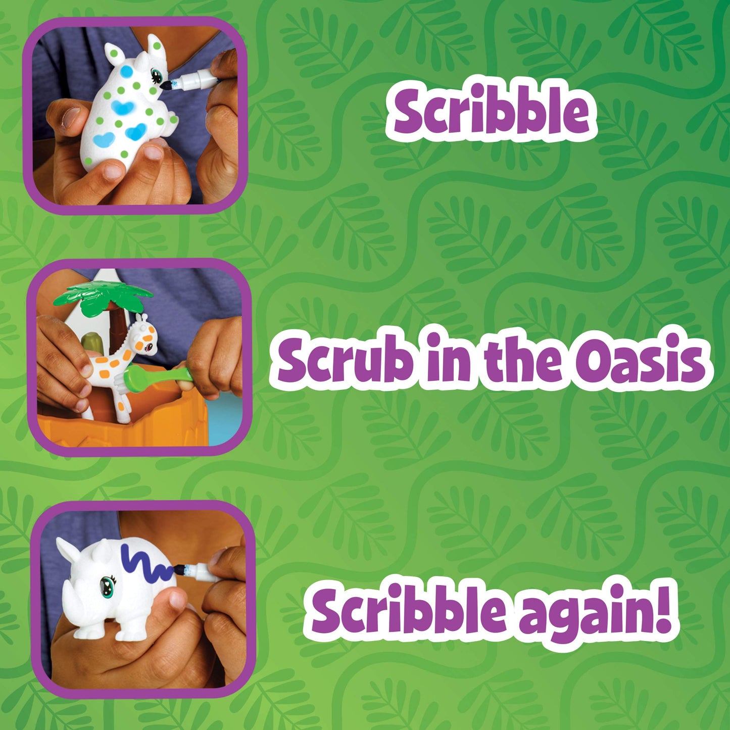 Crayola Scribble Scrubbie Safari Animals Playset - Ages 3+