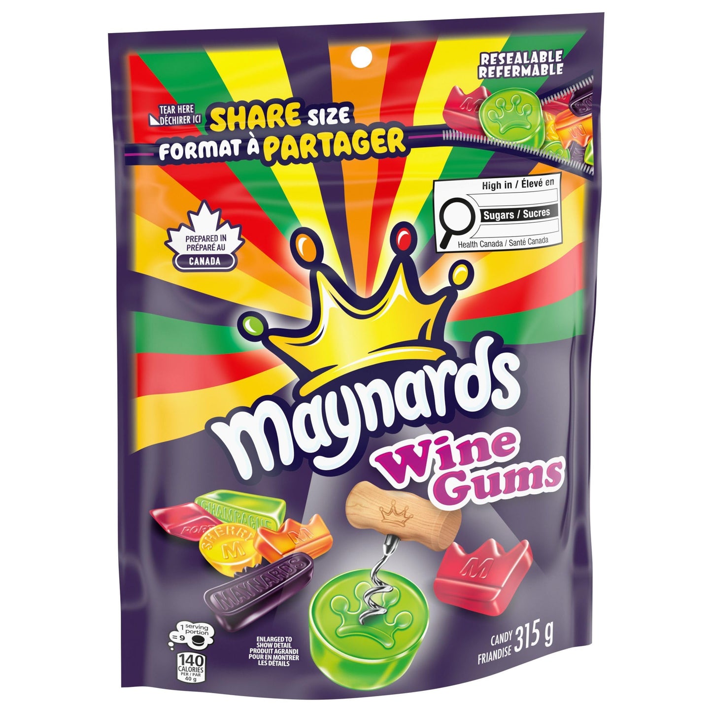 Maynards, Wine Gums Candy, Gummy Candy, 315g