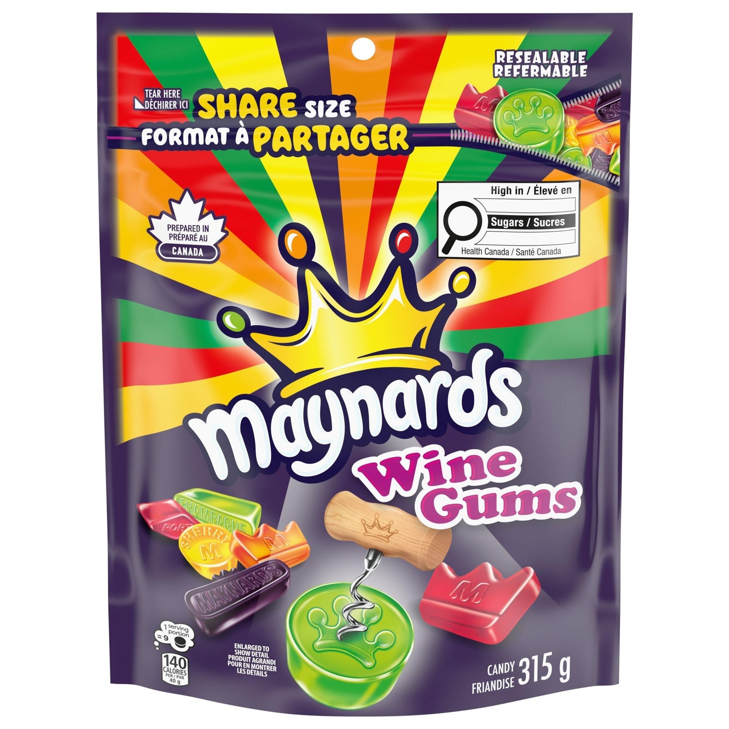 Maynards, Wine Gums Candy, Gummy Candy, 315g