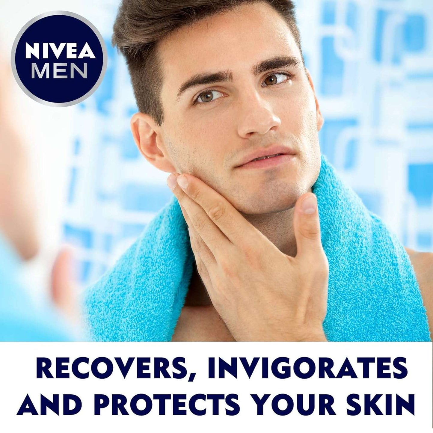 NIVEA MEN Sensitive Post Shave Balm | Soothes Razor Burn & Irritation | For Sensitive Skin (3.3 fl oz / 100ml)
