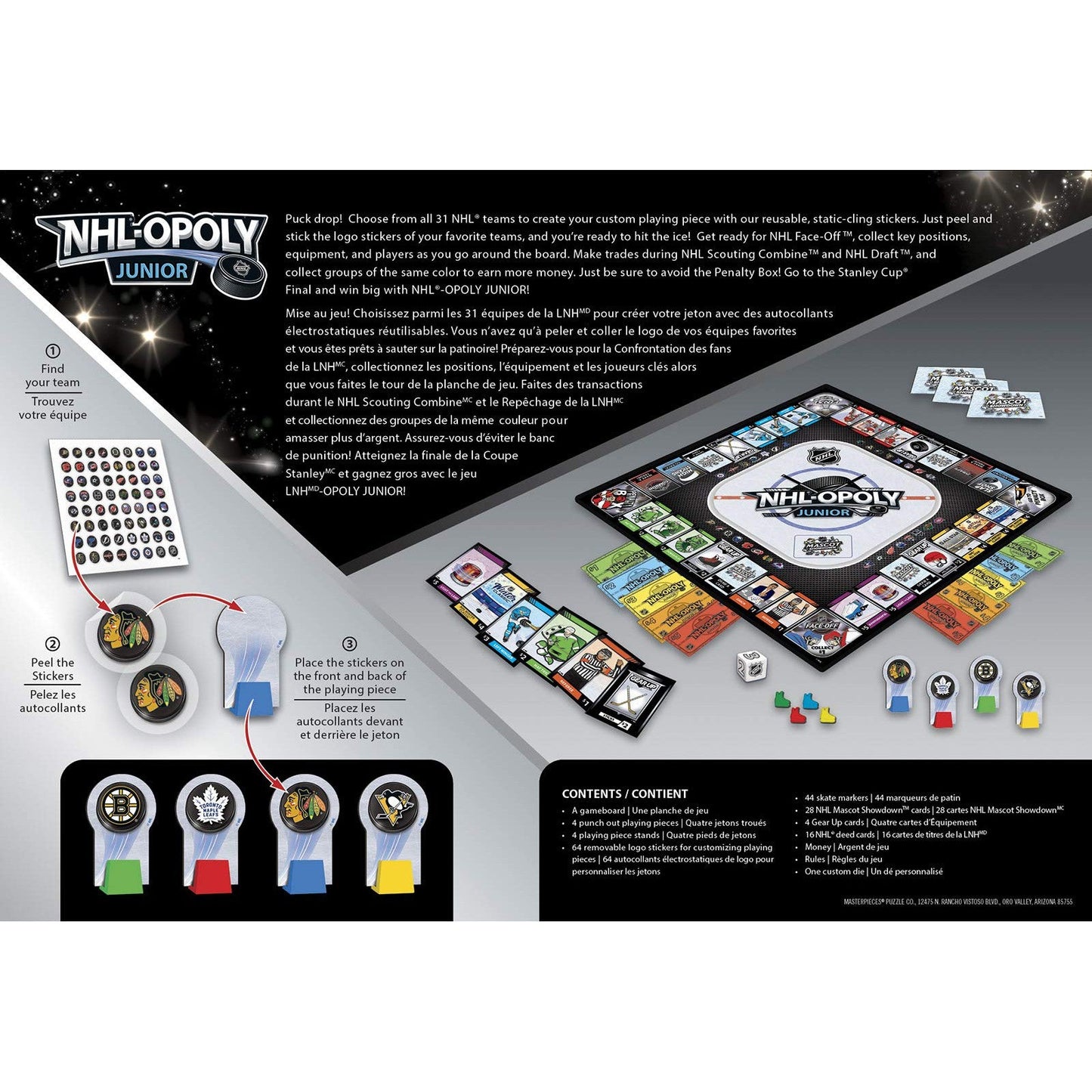 NHL-Opoly Junior Board Game by MasterPieces | Ages 6+