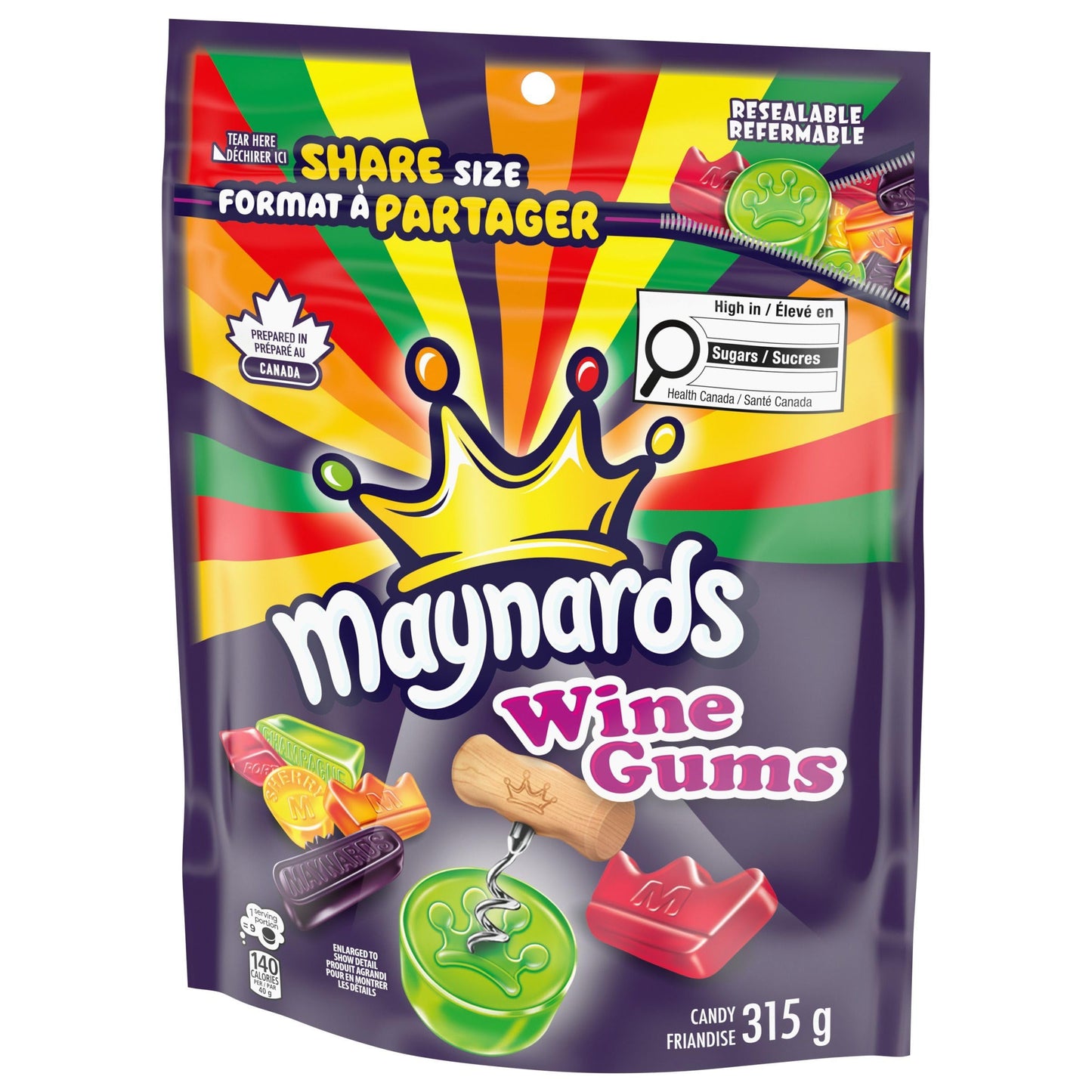 Maynards, Wine Gums Candy, Gummy Candy, 315g