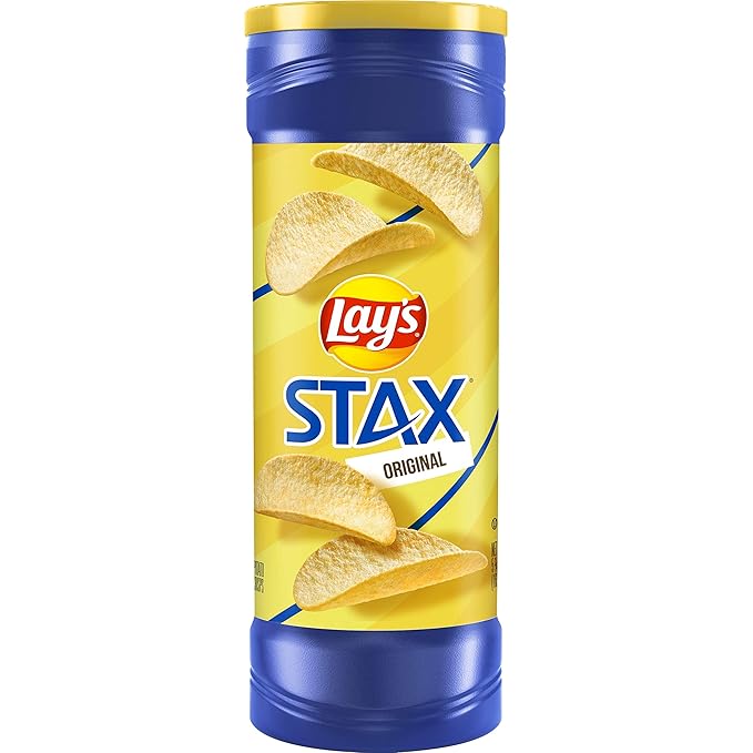Lay's Stax Original Potato Crisps, Stackable Snack | 4 Pack (5.75 o)