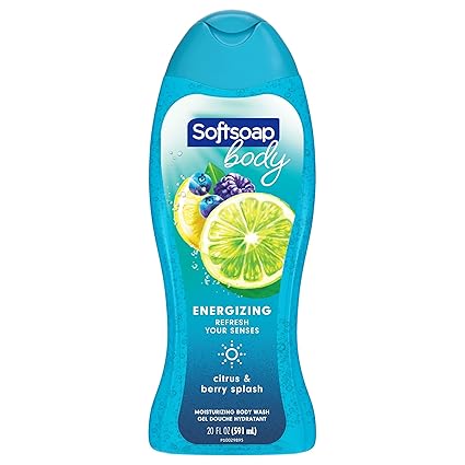 Softsoap Moisturizing Body Wash, Citrus Splash & Berries (4 Pack, 20 fl oz Ea)