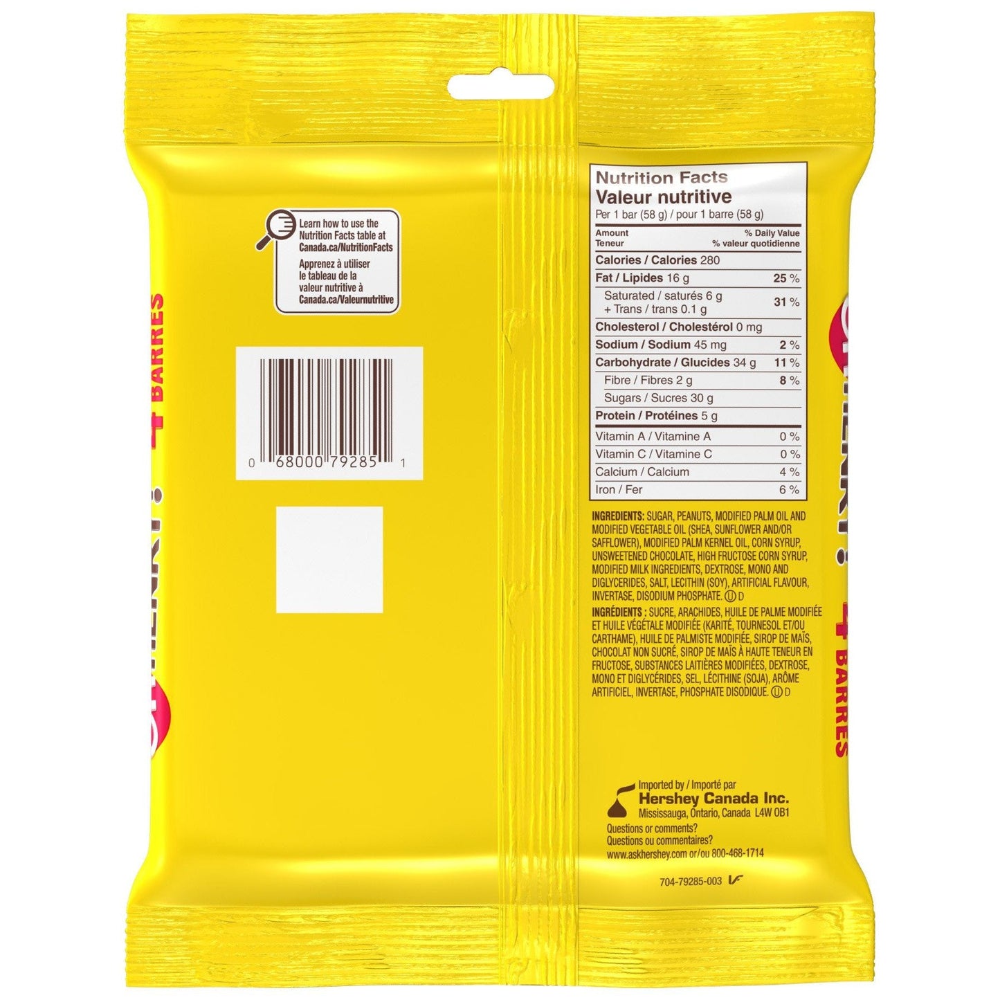 Oh Henry! Chocolate Bars - 4 Full Size Pack (232g)