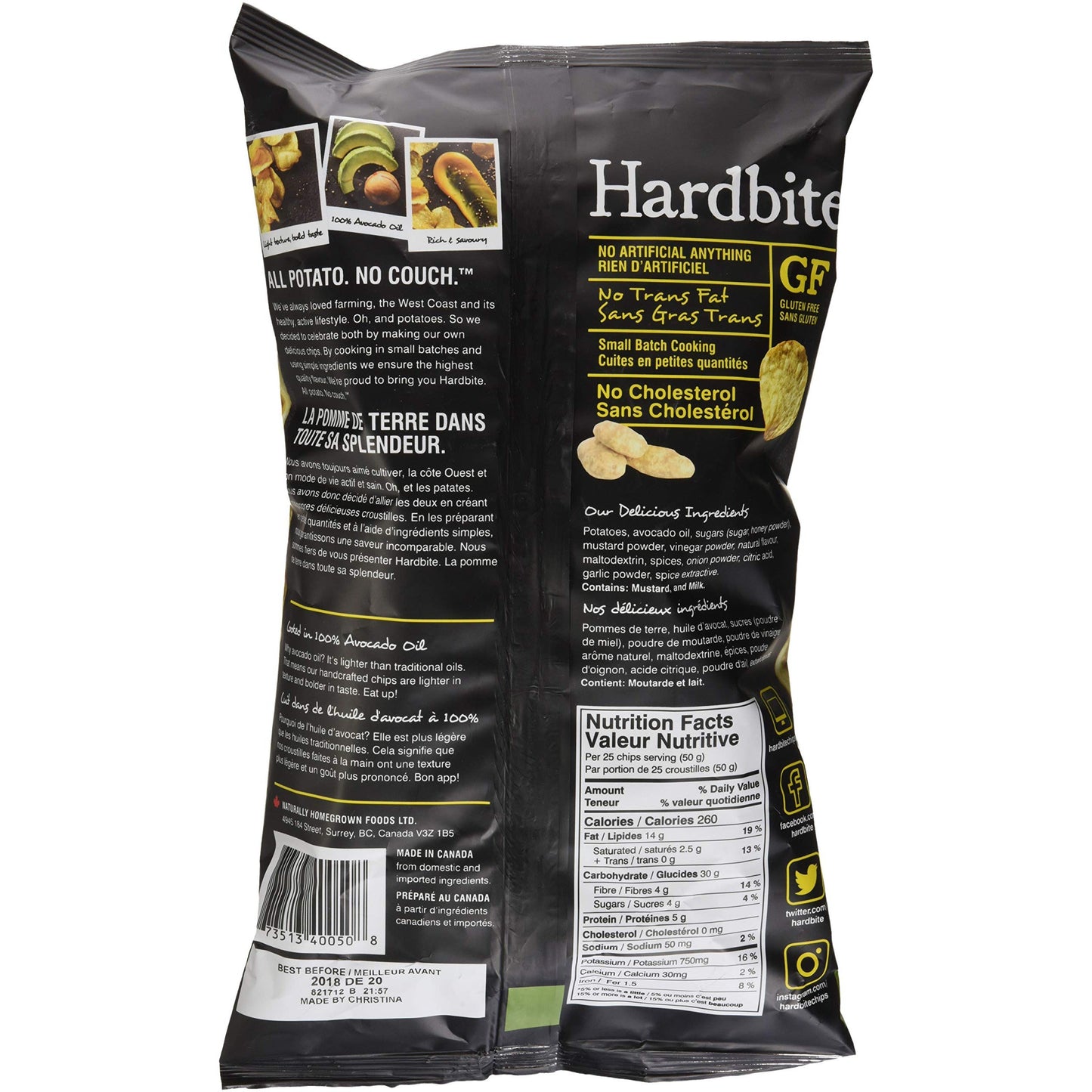 Hardbite Honey Dijon Kettle-Style Potato Chips | 4.5 oz Bag