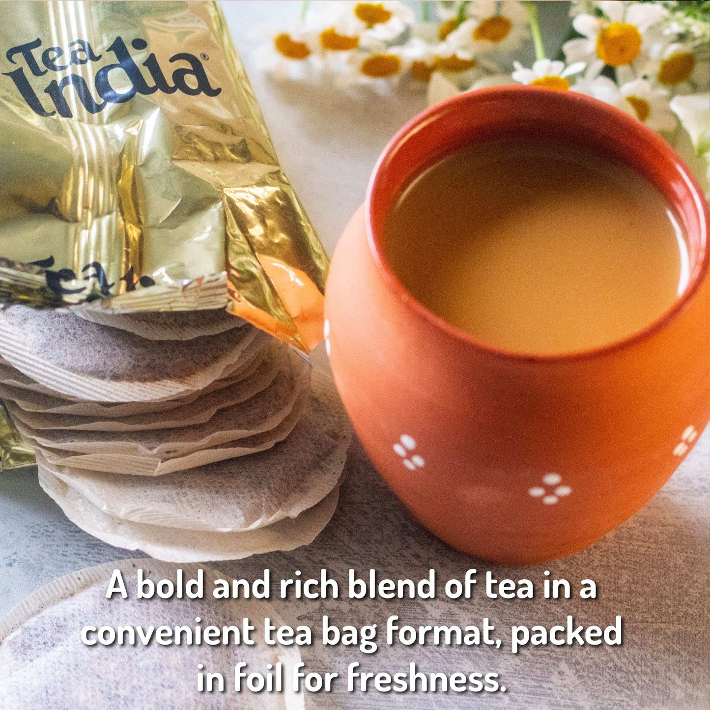 Tea India Orange Pekoe Black Tea - Rich & Full-Bodied Brew (216 Round Teabags)