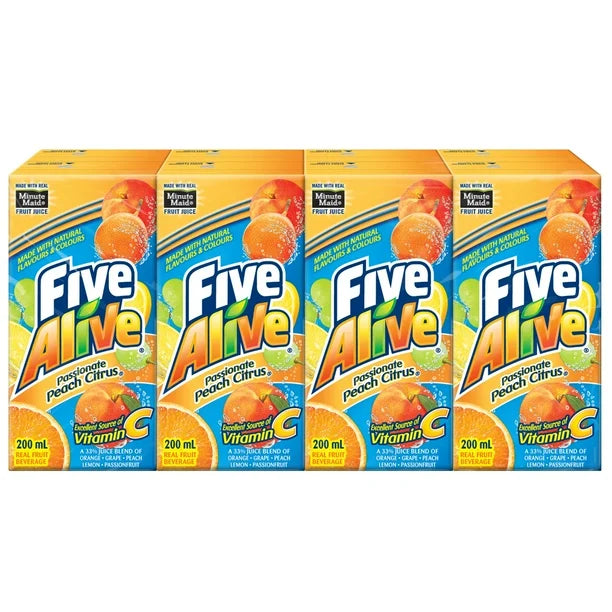 Five Alive Peach 8 Pack Juice Box