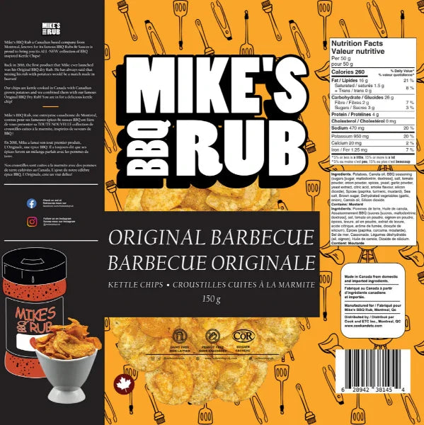 Mike's Fiery BBQ Kettle Chips: Bold Flavor, Epic Crunch (150g & 60g)