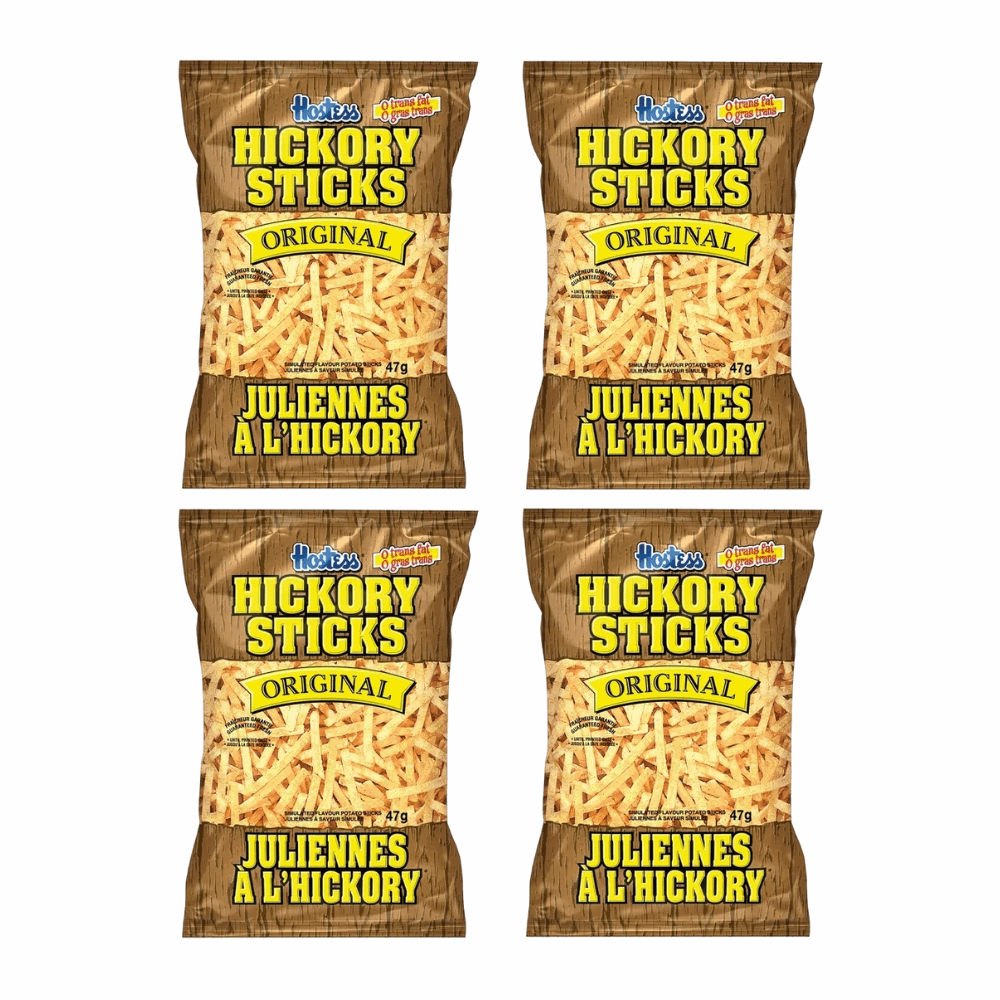 Hostess Hickory Sticks Smoky & Crispy Potato Snack - 4 Pack (47g)