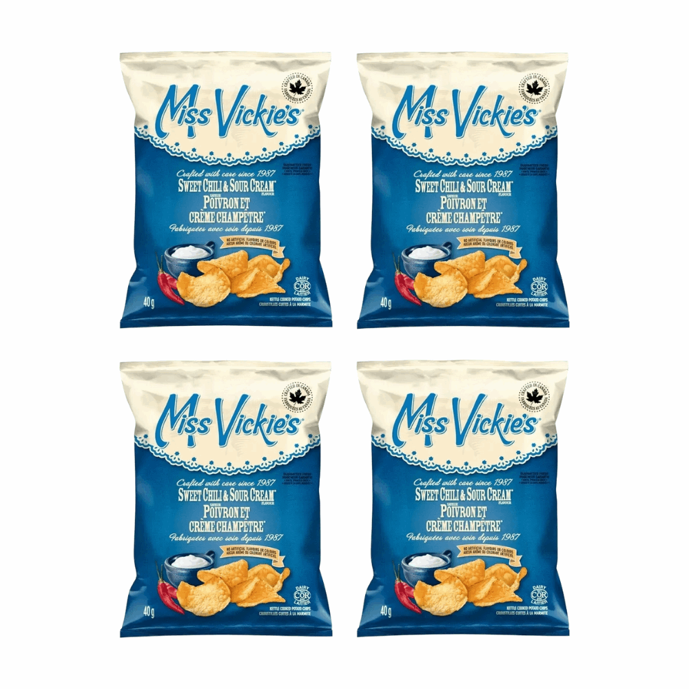 Miss Vickie's Sweet Chili & Sour Cream Kettle Cooked Chips - 4 Pack (40g)