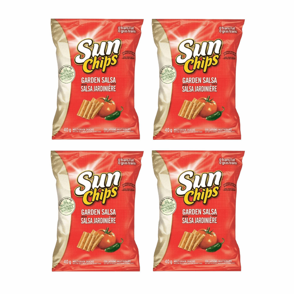 SunChips Garden Salsa Whole Grain Snacks - Zesty 4 Pack (40g Bags)