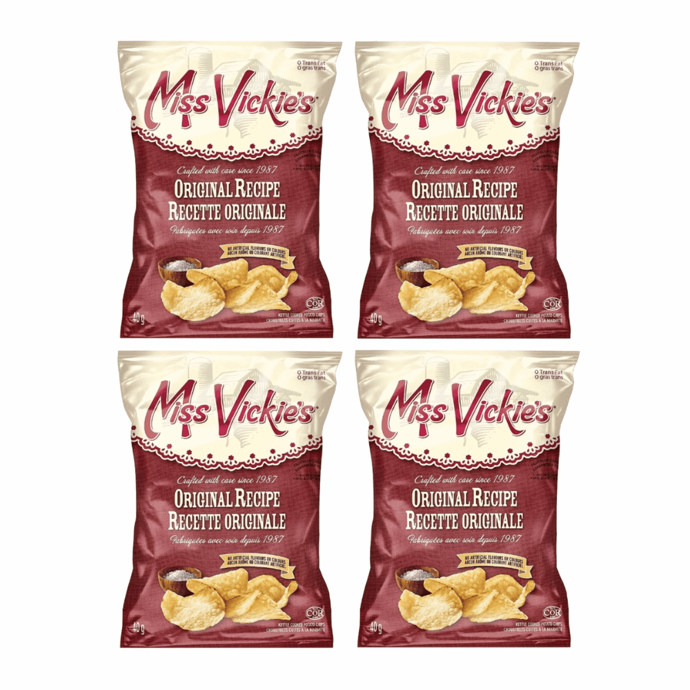 Miss Vickie's Original Recipe Kettle Cooked Chips - Classic Crunch 4 Pack (40g)