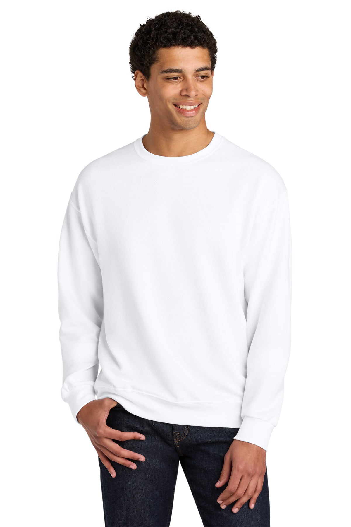 Jerzees Ultimate™ Unisex CVC Ring Spun Crewneck Sweatshirt IC48M