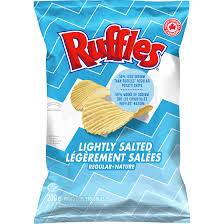 Ruffles Lightly Salted Ridged Potato Chips | 200g