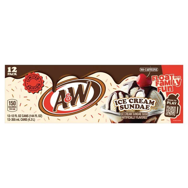 A&W Ice Cream Sundae 355ml - Case of 12
