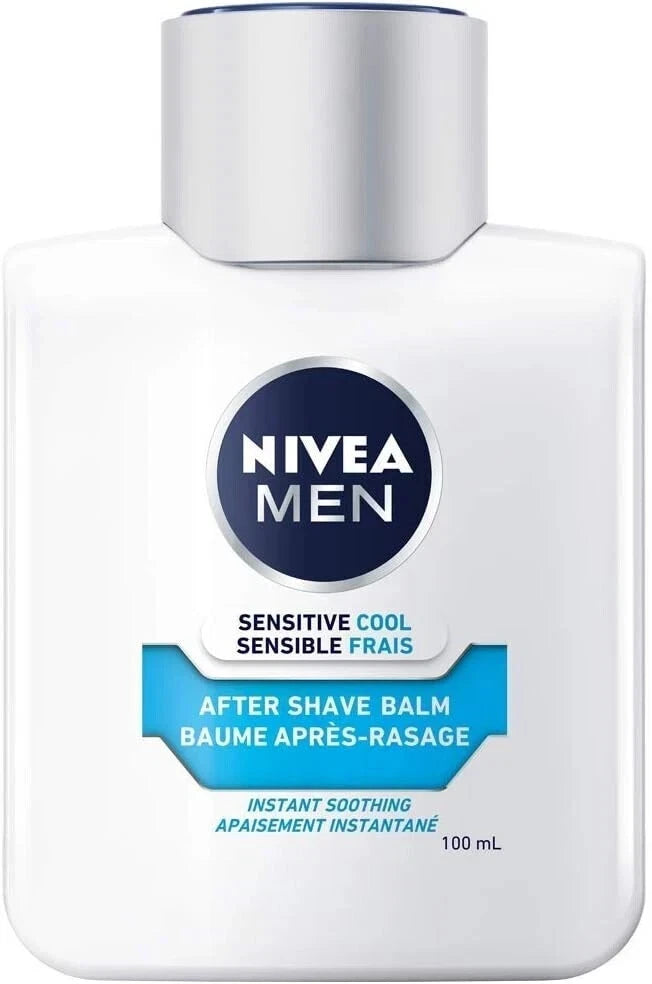 NIVEA MEN After Shave Balm for Sensitive Skin: Cooling Relief for Razor Burn & Irritation (3.3 fl oz)