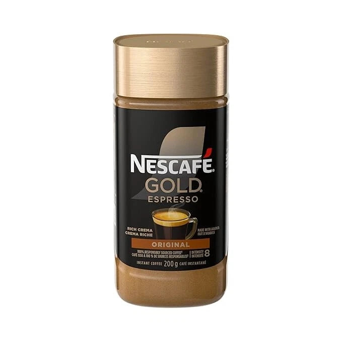 NESCAFE Gold Espresso Instant Coffee, 200G/7.1 Oz