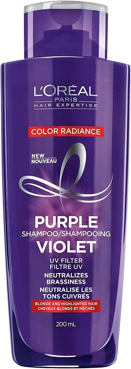 L'Oréal Paris EverPure Sulfate-Free Purple Shampoo for Blonde, Bleached & Silver Hair – Anti-Brass Toning Treatment 200 ML