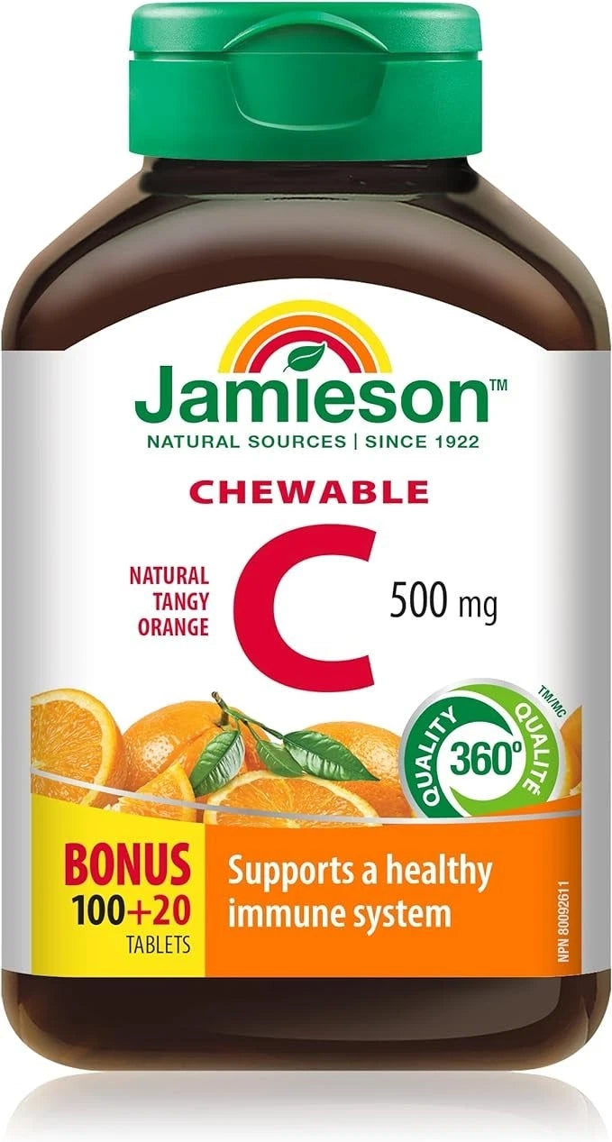 Jamieson Chewable Vitamin C 500 mg - 120 tablets