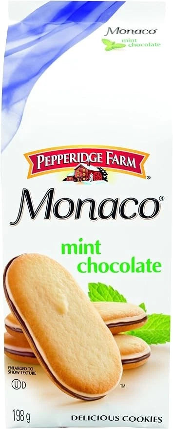 Pepperidge Farm Monaco Mint Chocolate Cookies, 198 g
