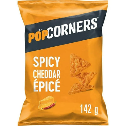 Popcorners Spicy Cheddar Never Fried Snacks - 4 Pack (142g)