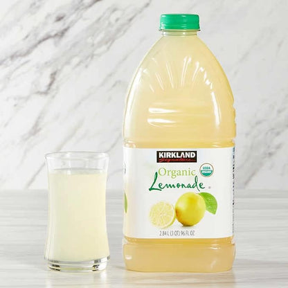 Kirkland Signature Organic Lemonade (2 Pack, 96 fl oz Bottles Ea) - Refreshing, USDA Organic, 18% Juice