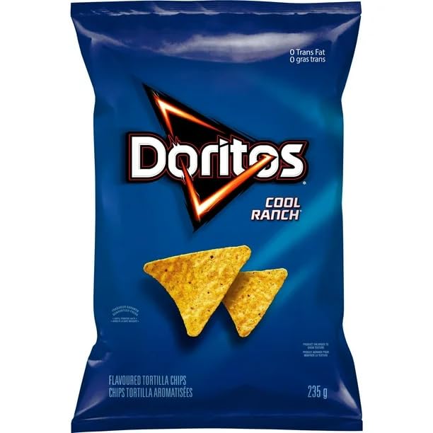 Doritos Cool Ranch Flavored Tortilla Chips | Bold Gluten-Free Snack | 8.29 oz Bag (235g)