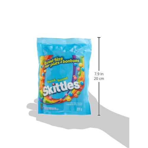 Skittles Tangy Tropical Candy - Exotic Chewy Fruit Bites (320g Family Size)