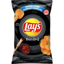 Lay's BBQ Potato Chips | Classic Smoky Flavor | Crispy Snack | 235g Party Size Bag