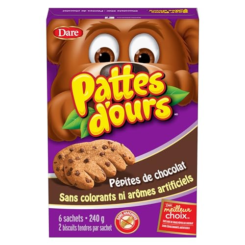 Bear Paws Chocolate Chip Cookies -  240g, 6 Pouches