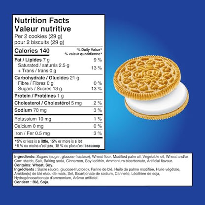 Oreo Cinnamon Bun Sandwich Cookies - 261g,