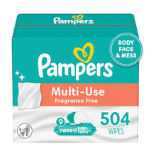 Pampers Aqua Pure Baby Wipes – 6X Pop-Top Packs, 336 Wipes Total
