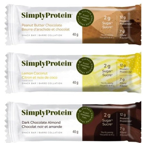 SimplyProtein Plant-Based Protein Bars (15 x 40g) – 12g
