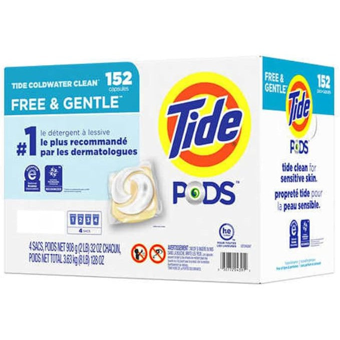Tide PODS Free & Gentle Laundry Detergent Pacs (152 Count)