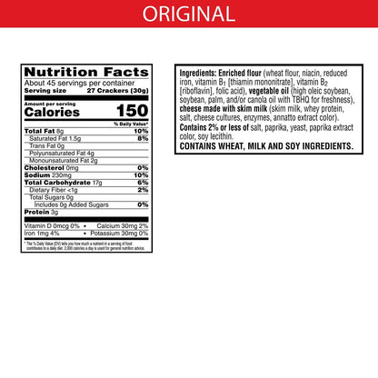 Cheez-It Original Baked Snack Crackers (2-Pack, 24oz Boxes)