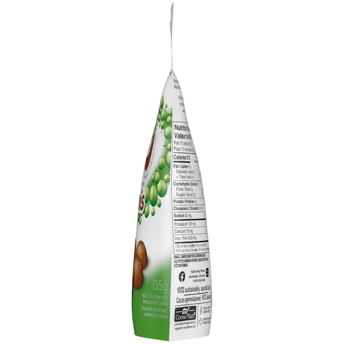 Aero Peppermint Chocolate Bubbles Pouch - Light & Refreshing Candy (4.76 oz)