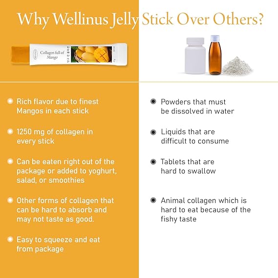 Korean Beauty Mango Collagen Jelly Sticks - 25 Packs